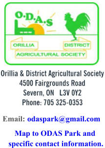 Email:  odaspark@gmail.com Map to ODAS Park and  specific contact information.